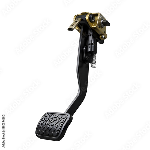 Car Brake Pedal Isolated on White