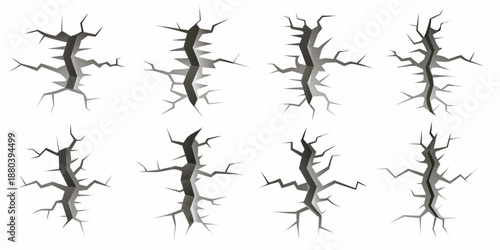 Cracked earth textures a collection of fracture patterns for design elements