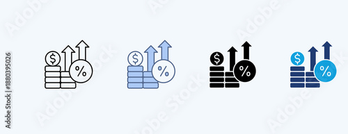 Rate Multiple Icon Illustration Vector