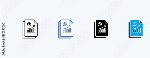 Stock Options Multiple Icon Illustration Vector