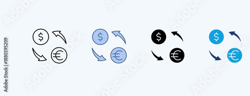 Exchange Multiple Icon Illustration Vector