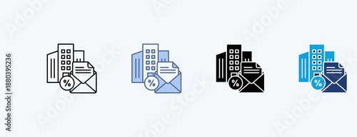 Tax Returns Multiple Icon Illustration Vector