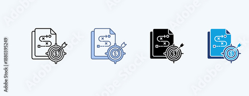 Planning Multiple Icon Illustration Vector