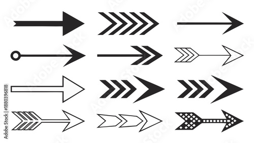 Collection of diverse arrow designs Vector