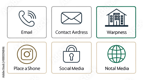 Communication and media options Vector