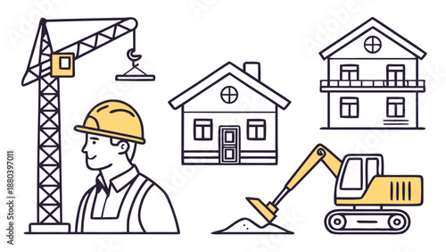 Construction and real estate development Vector