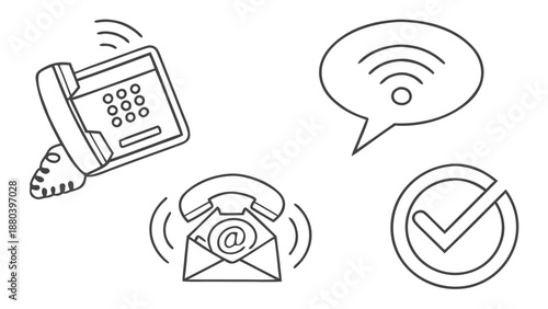 Various communication methods Vector