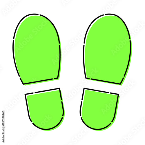 人の靴の足跡 アイコン おしゃれ