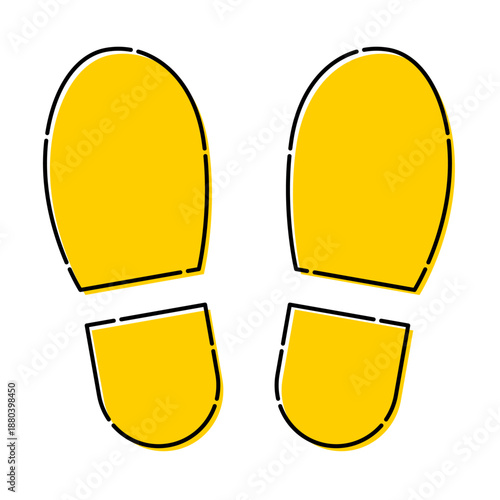 人の靴の足跡 アイコン おしゃれ