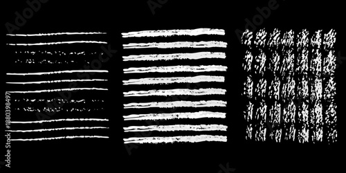 Abstract white lines and scratches on a black background artistic texture