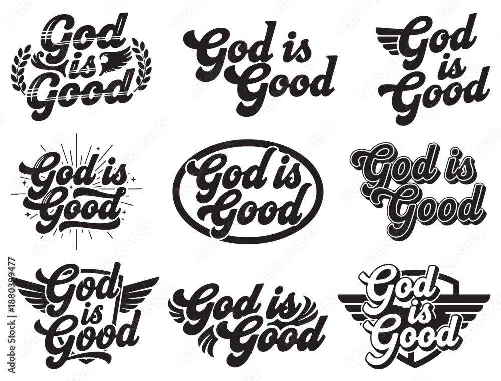 Fototapeta premium GOD IS GOOD TYPOGRAPHY