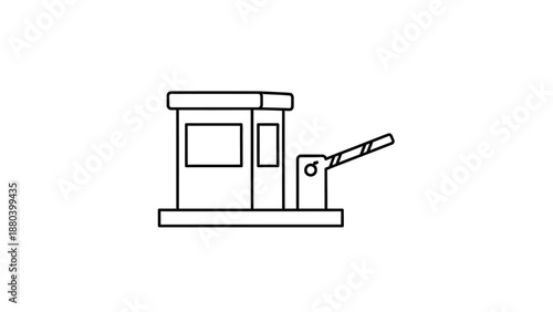 Simple line drawing of a gas pump at a service station.