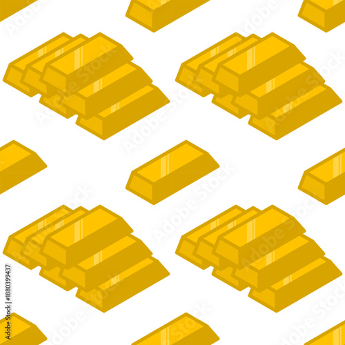  vector illustration of stacks of gold bars or ingots