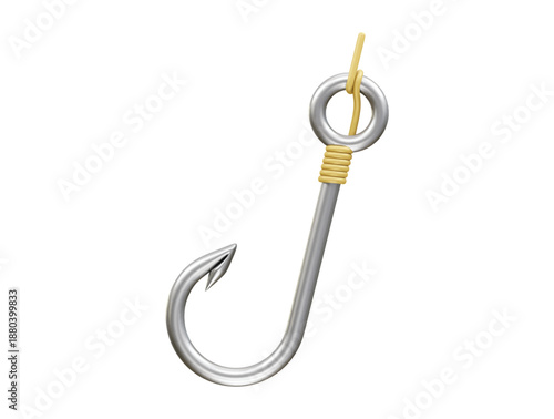 Fishing Hook icon 3d render illustration 