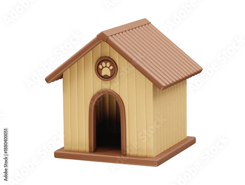 Dog House icon 3d render illustration 
