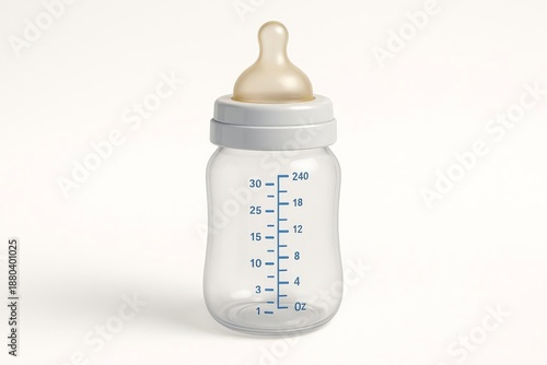 Illustration of a baby bottle on a white background.