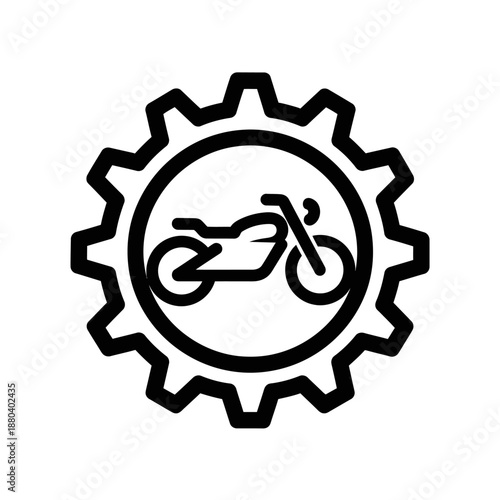  Vector design of motorcycle spare parts logo, symbol, sign, editable EPS 10