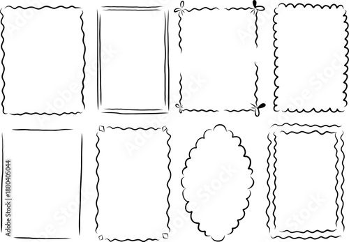 Hand Drawn Decorative Frames Collection Keywords: frame, border, hand drawn, sketch, doodle