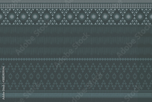 Traditional Ikat seamless pattern with ethnic design in warm orange and grey tones. Suitable for fabric printing, textile design, wallpaper, and digital background.