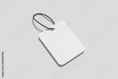 Realistic Label tag Mockup Isolated on White Background