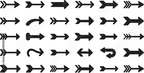 Black arrow for direction and navigation pointer