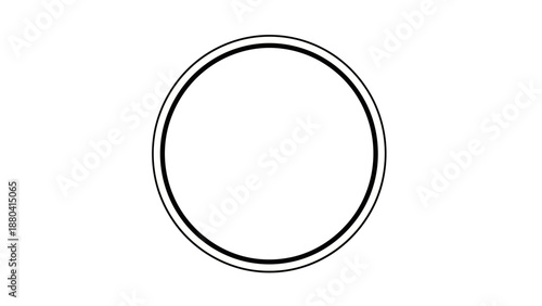 Two concentric black circles on a white background
