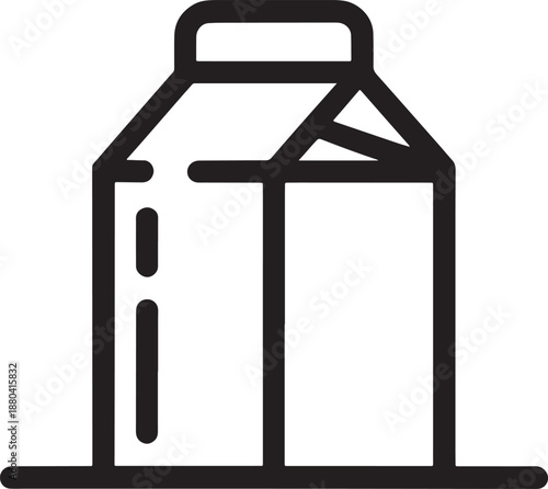 Black milk carton beverage food package