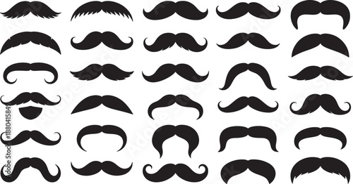 Black mustache mustaches facial hair vintage