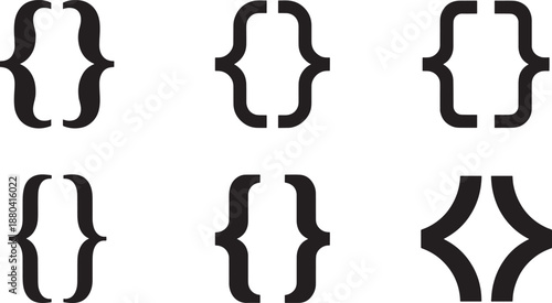 Black ornamental bracket in various and styles silhouettes architecture desi
