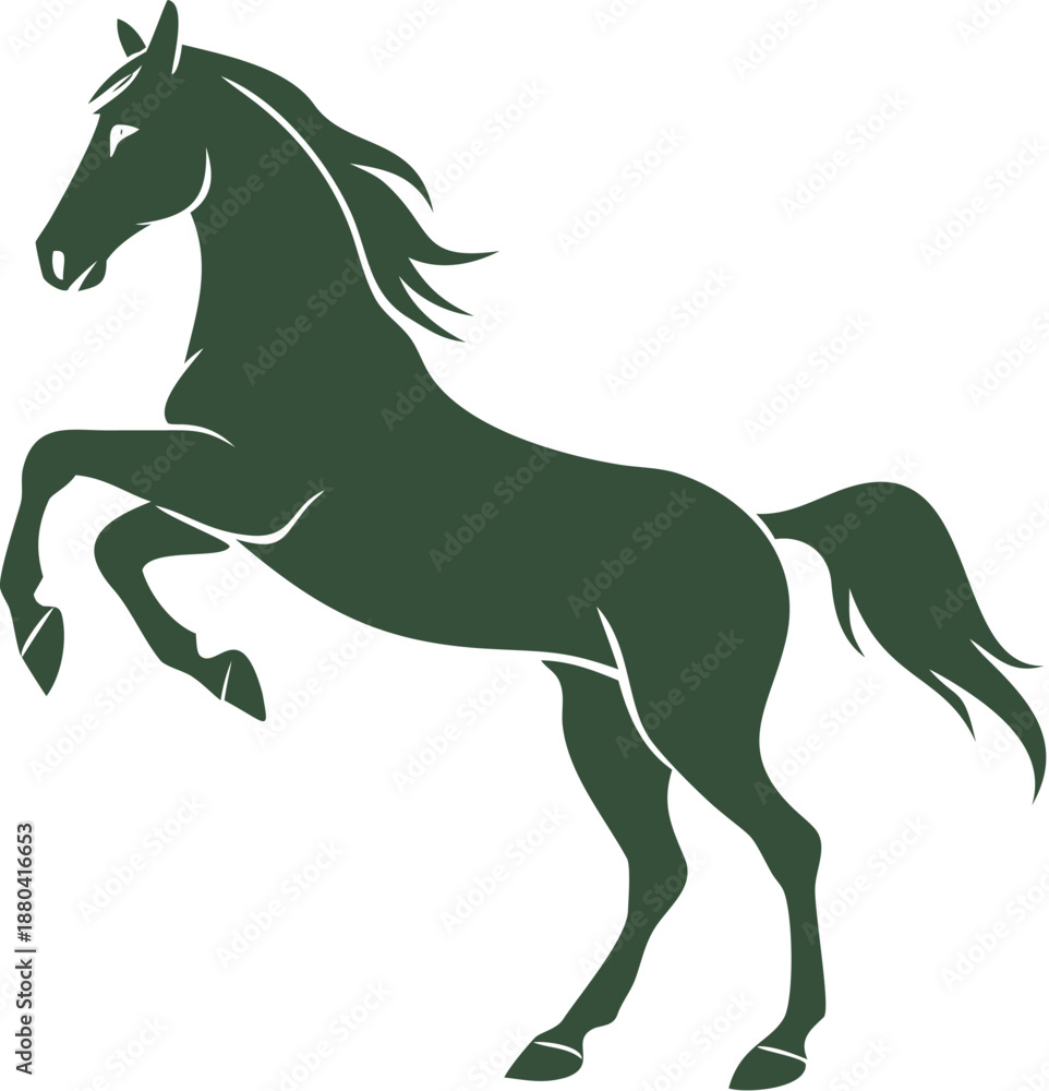 Fototapeta premium black horse vector illustration