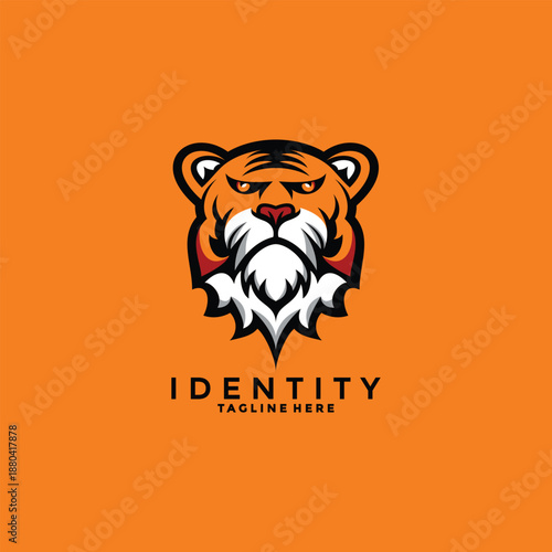 COOL TIGER HEAD LOGO DESIGN