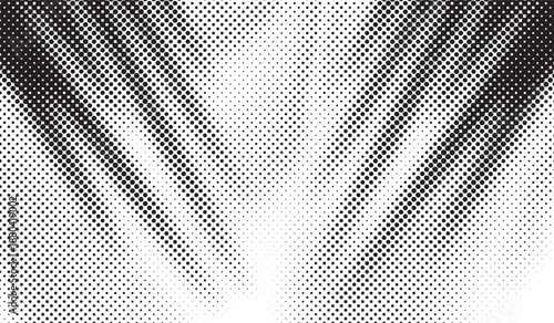 Halftone pixel wave bitmap abstract retro pop art monochrome polka dot vector background