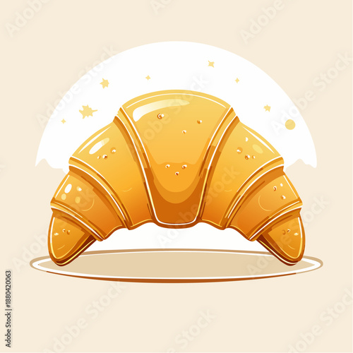 Golden Crown on White Background Illustration.