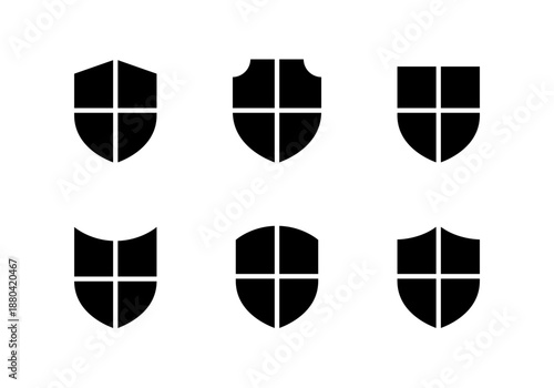 Shield icon set collection. Security, defense, protection symbol