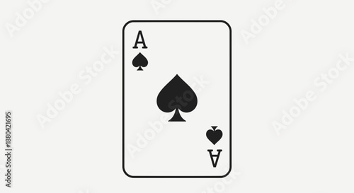 Ace of spades playing card