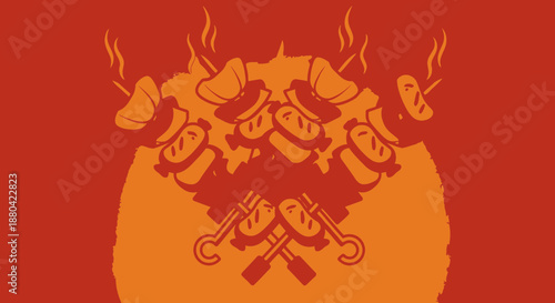 cowboy hats and lassos on fire