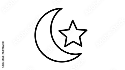 crescent moon and star symbol