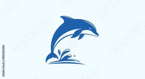 dolphin jumping out water blue