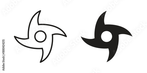 Hurricane icons vector glyph and thin line. Black icons