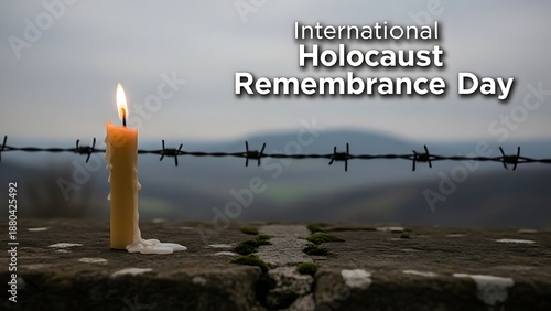 Wallpaper Mural Candle lit in remembrance of international holocaust remembrance day Torontodigital.ca
