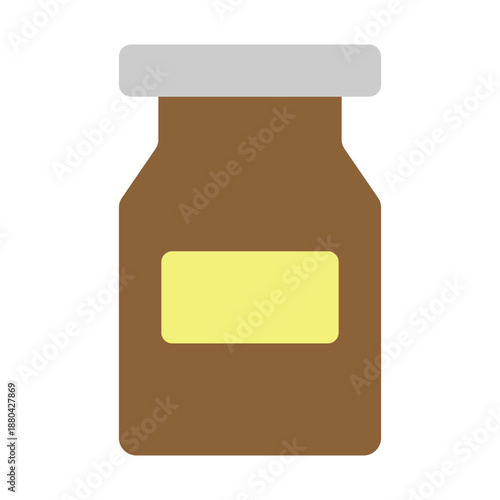Vaccine Bottle Vector Flat Icon Design