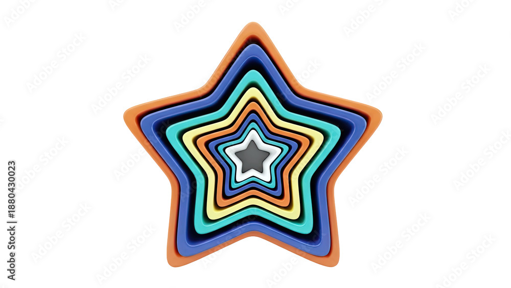 Fototapeta premium Nested Star Shapes