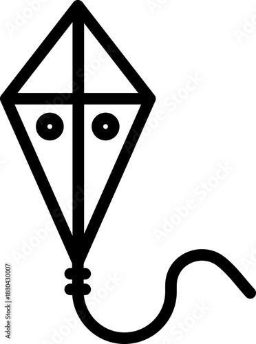 Kitesurf line Icon, Kitesurfing Icon, Kitesurf Icon