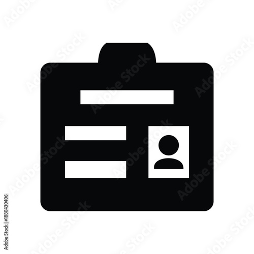 ID card icon representing personal identification employee access and security