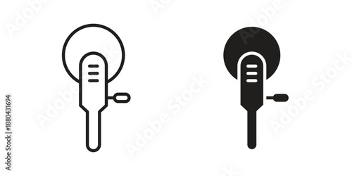 Polisher icons vector glyph and thin line. Black icons