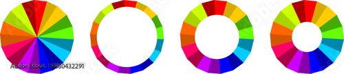 Two Segmented Circular Layout for A/B Testing Visualization and Simple Dual Option Comparison