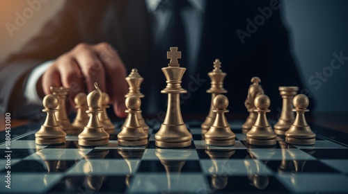 Wallpaper Mural Hierarchy, Corporate strategy visualized as a chessboard, illustrating hierarchical relationships and decision-making dynamics in a business context. Torontodigital.ca