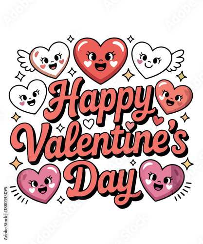 Wallpaper Mural Cute Happy Valentine’s Day Love Hearts Torontodigital.ca