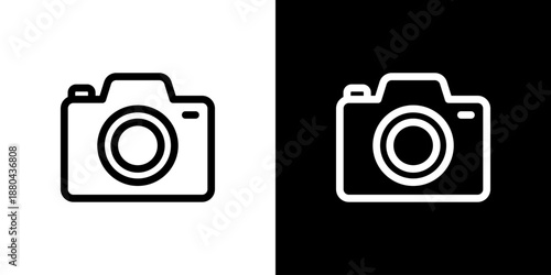 カメラのシンプルなアイコン（ベクター）