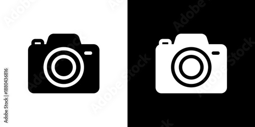 カメラのシンプルなアイコン（ベクター）